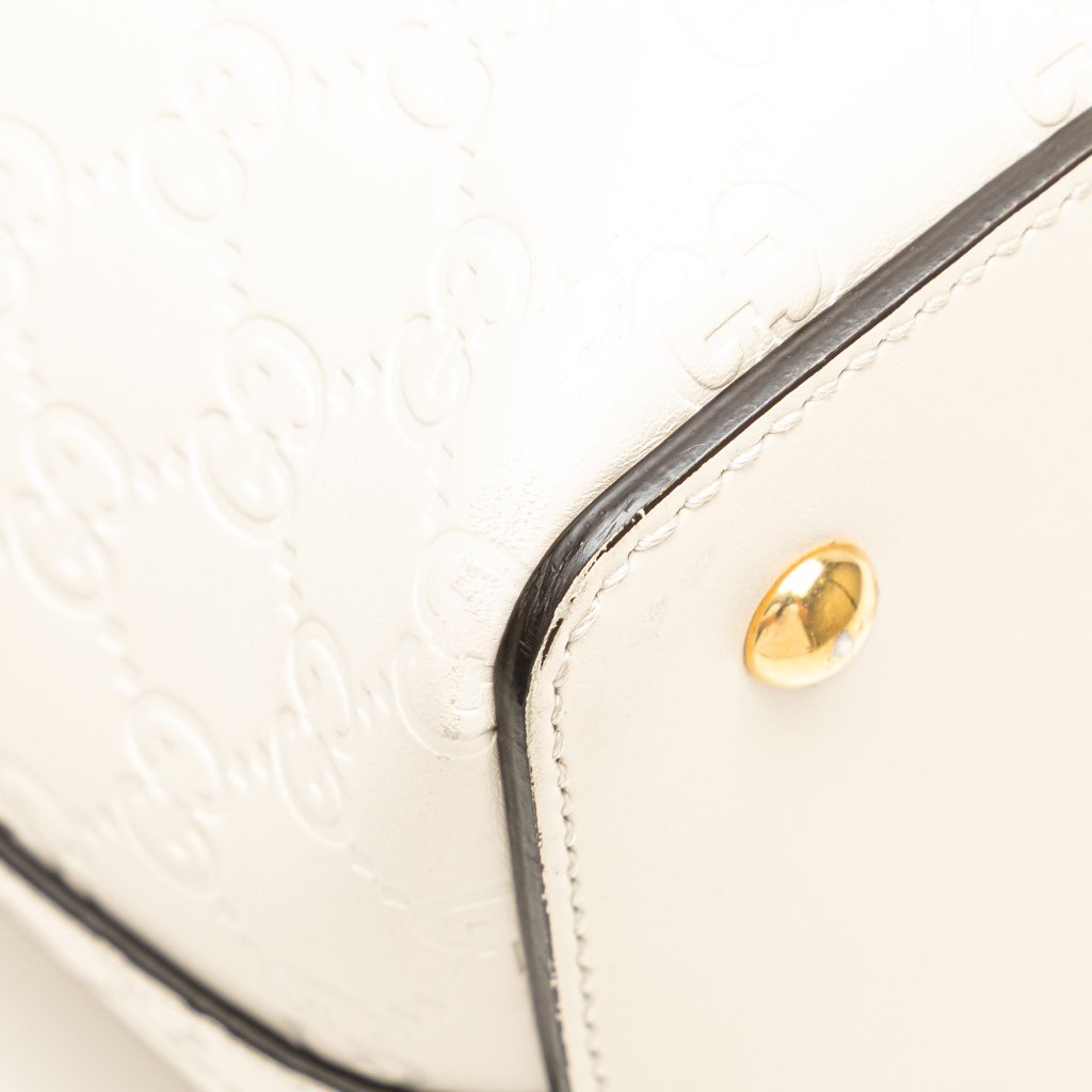 Gucci Guccissima Linea A Fold Over Satchel - Image 12