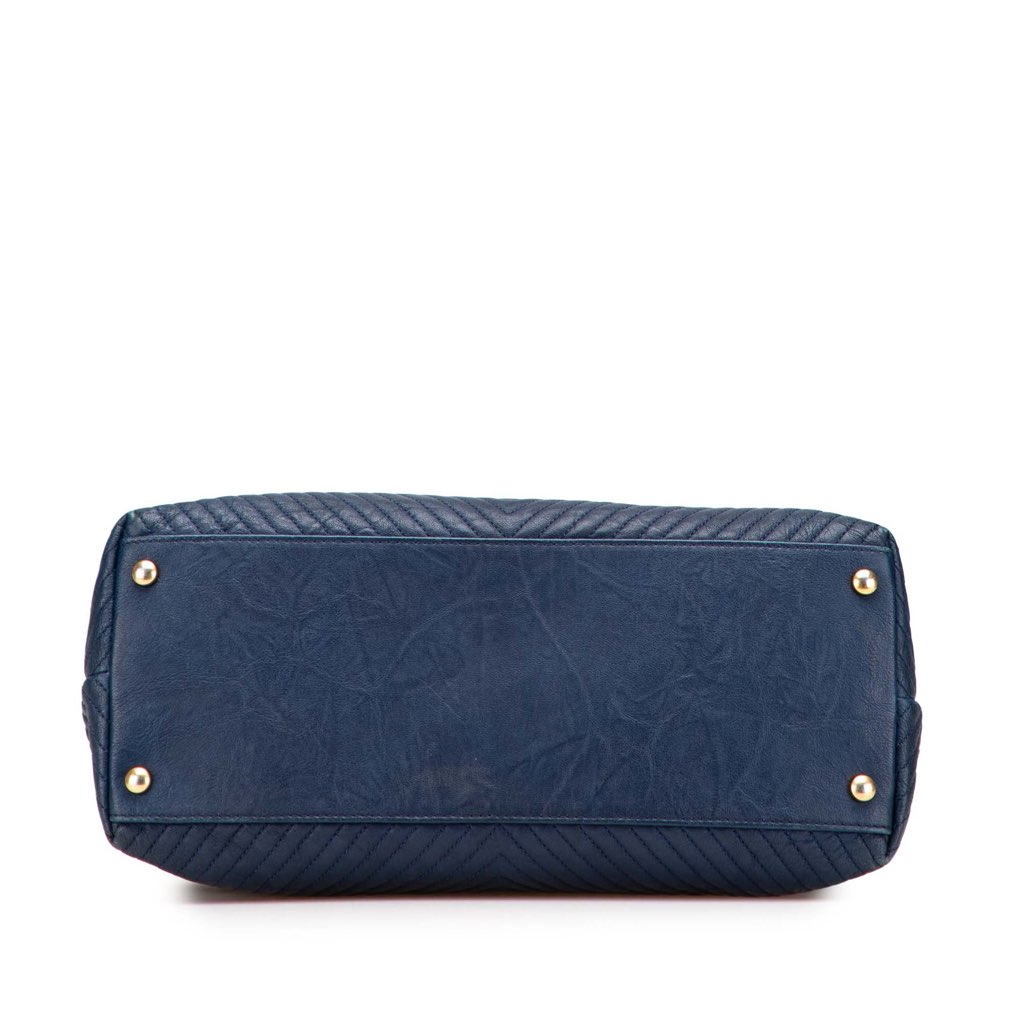 Chanel Medium Chevron Wrinkled Lambskin Medallion Charm Tote - 3