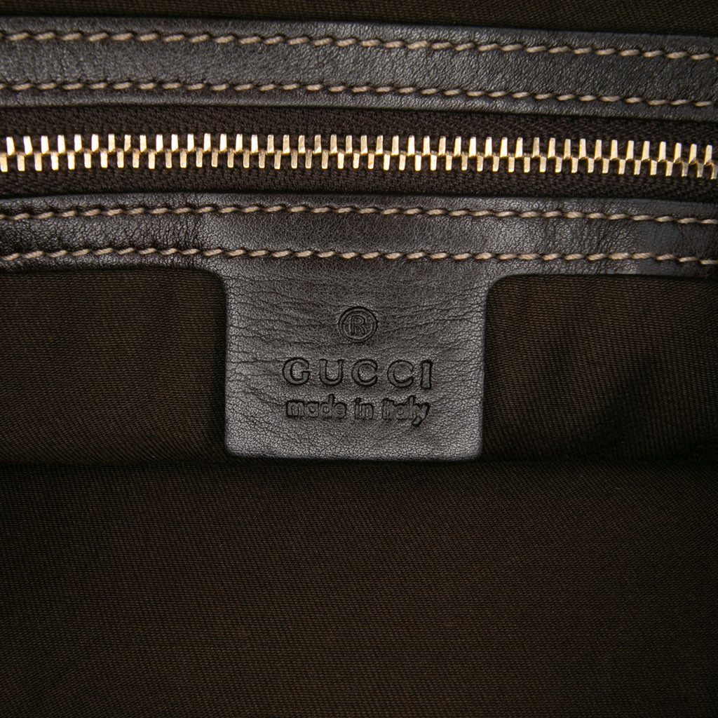 Gucci Medium Leather Web Britt Satchel - 5