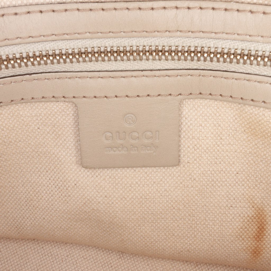 Gucci GG Canvas Web Mayfair Satchel - Side view
