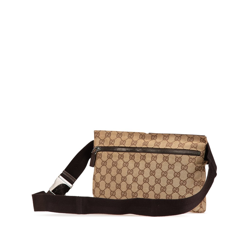Gucci GG Canvas Double Pocket Belt Bag - 2