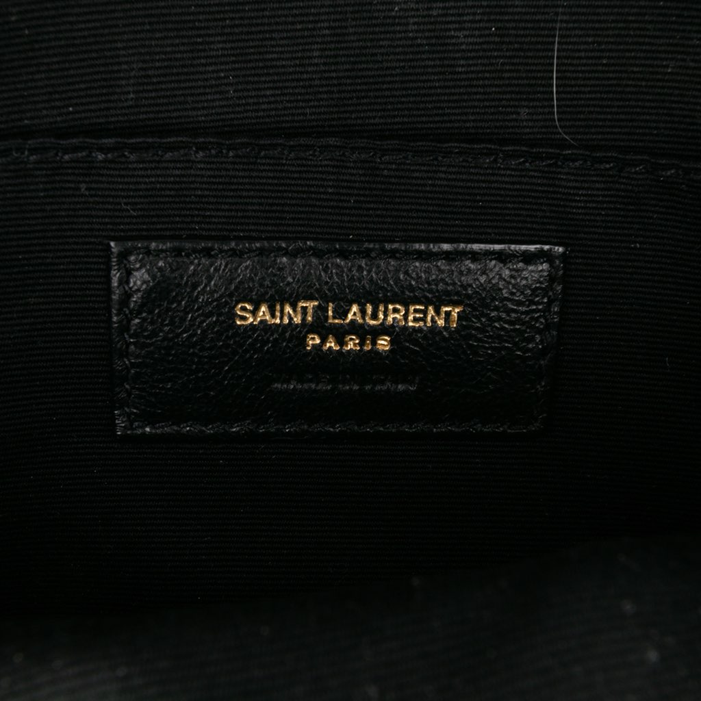Saint Laurent Grain De Poudre Chevron Round Vinyle Camera Bag - Side view