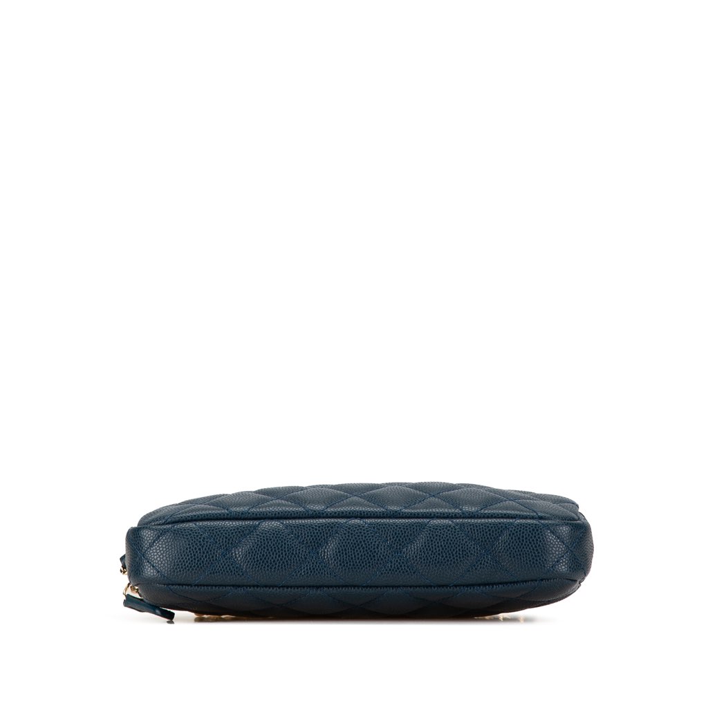 Chanel Quilted Caviar Clutch with Chain - 3