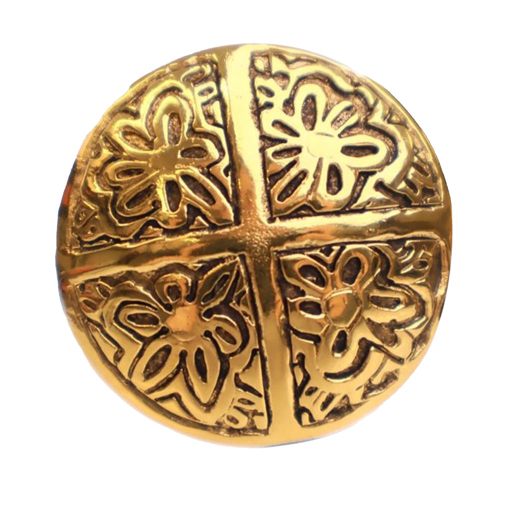 Chanel Gold Plated Camellia Cross Dome Clip on Earrings - 3