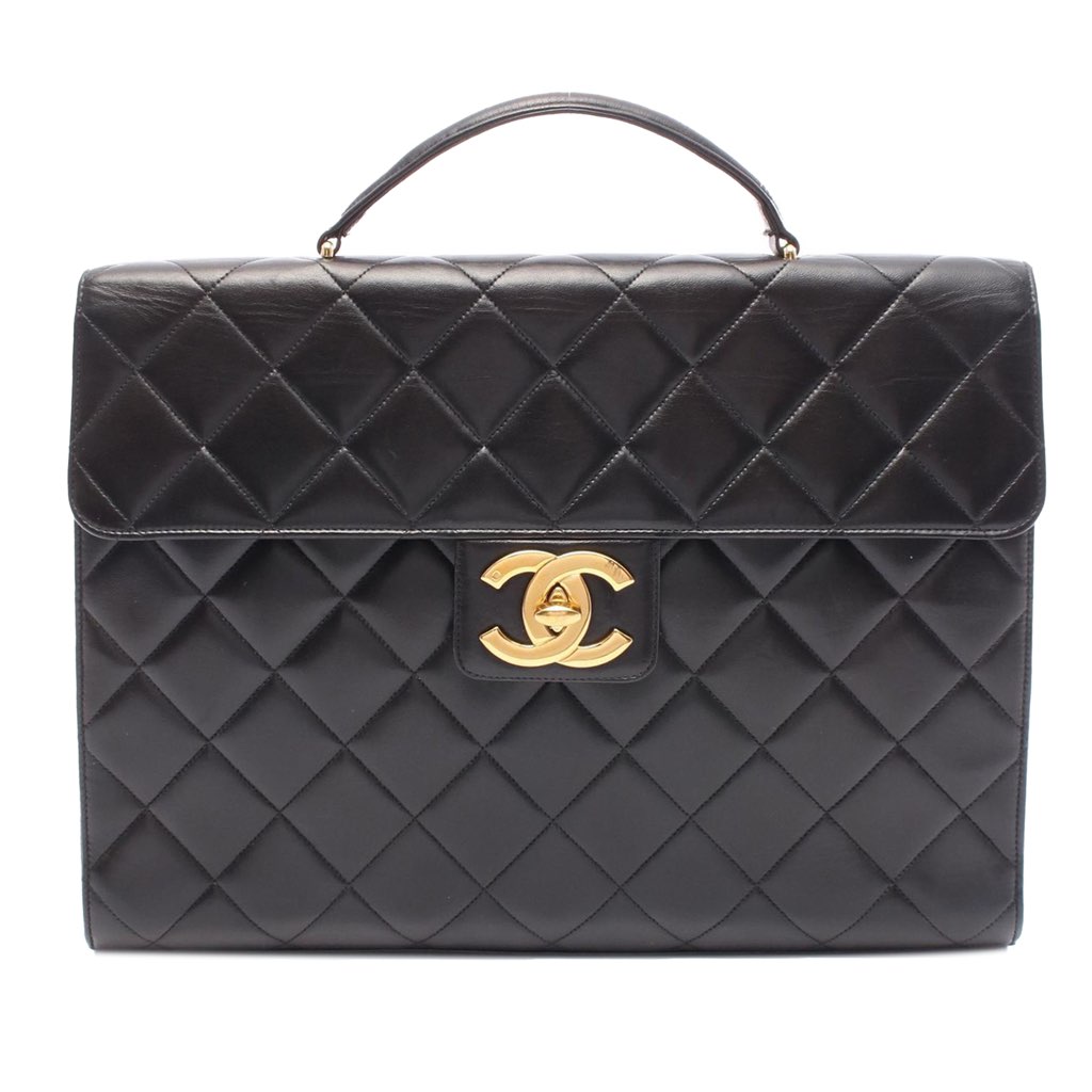 Chanel CC Quilted Lambskin Flap Briefcase