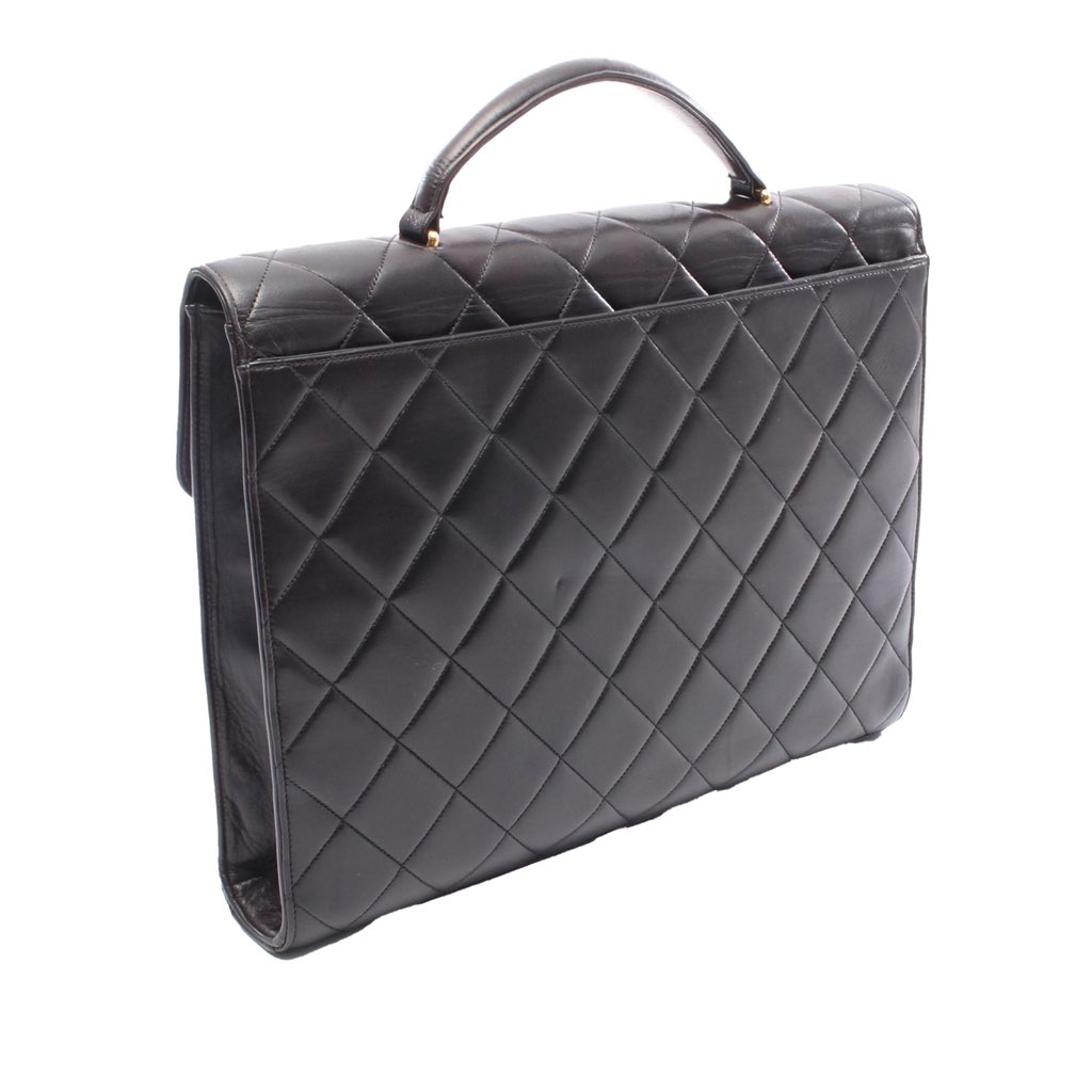 Chanel CC Quilted Lambskin Flap Briefcase - 2