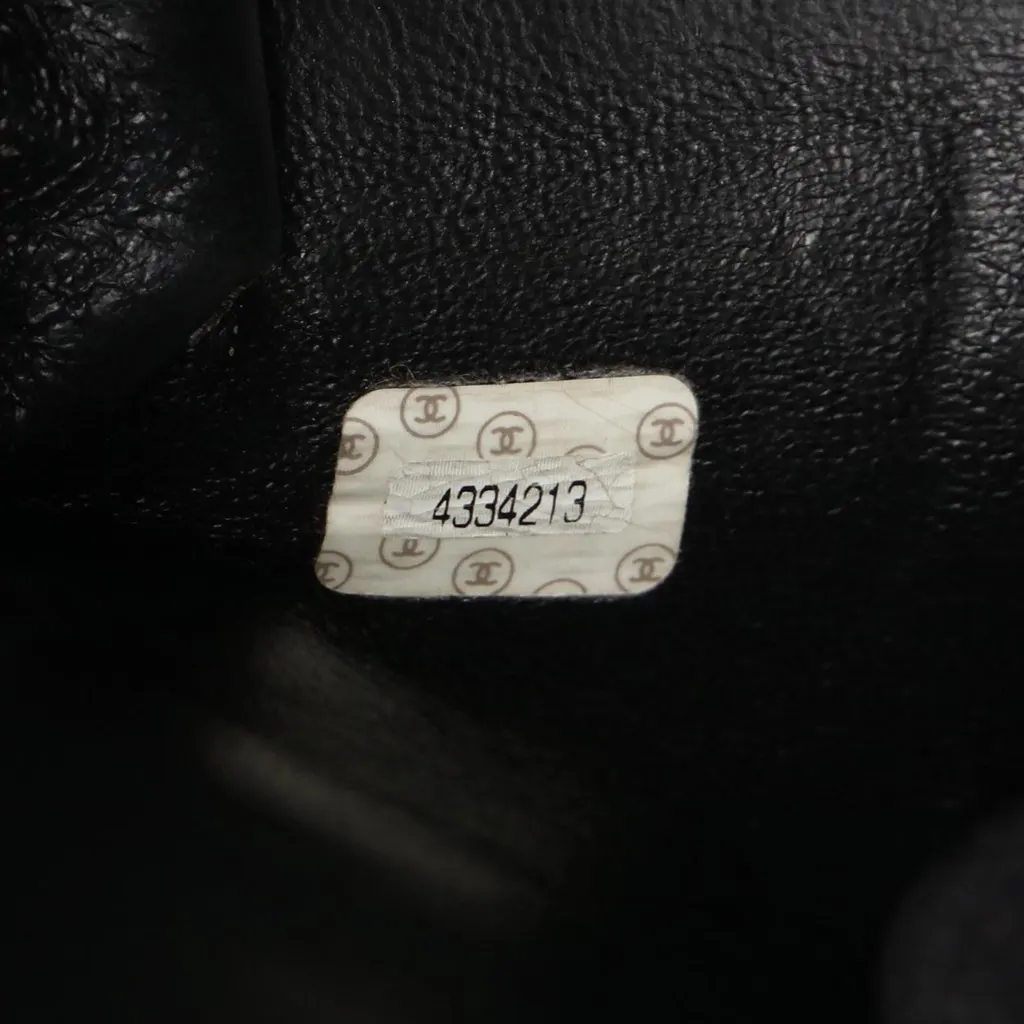 Chanel CC Quilted Lambskin Flap Briefcase Black Leather Good - Box View