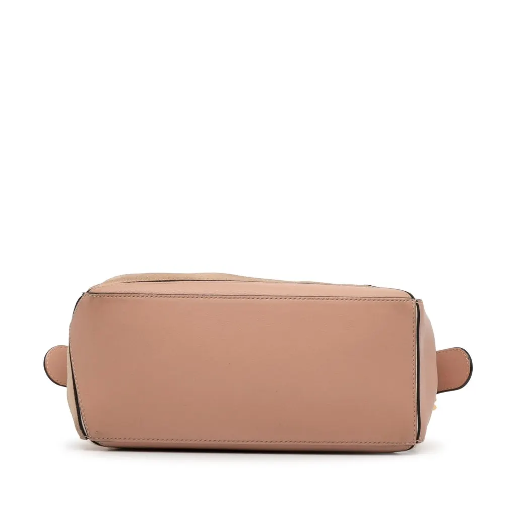 Loewe Small Tricolor Calfskin and Suede Puzzle Satchel Brown Leather Good - Box View