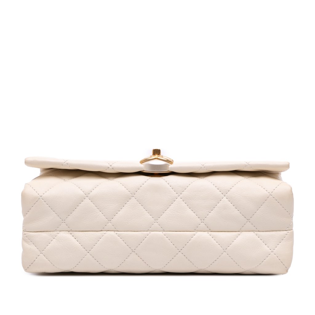 Chanel Quilted Calfskin Pearl CC Accordion Flap - Image 6