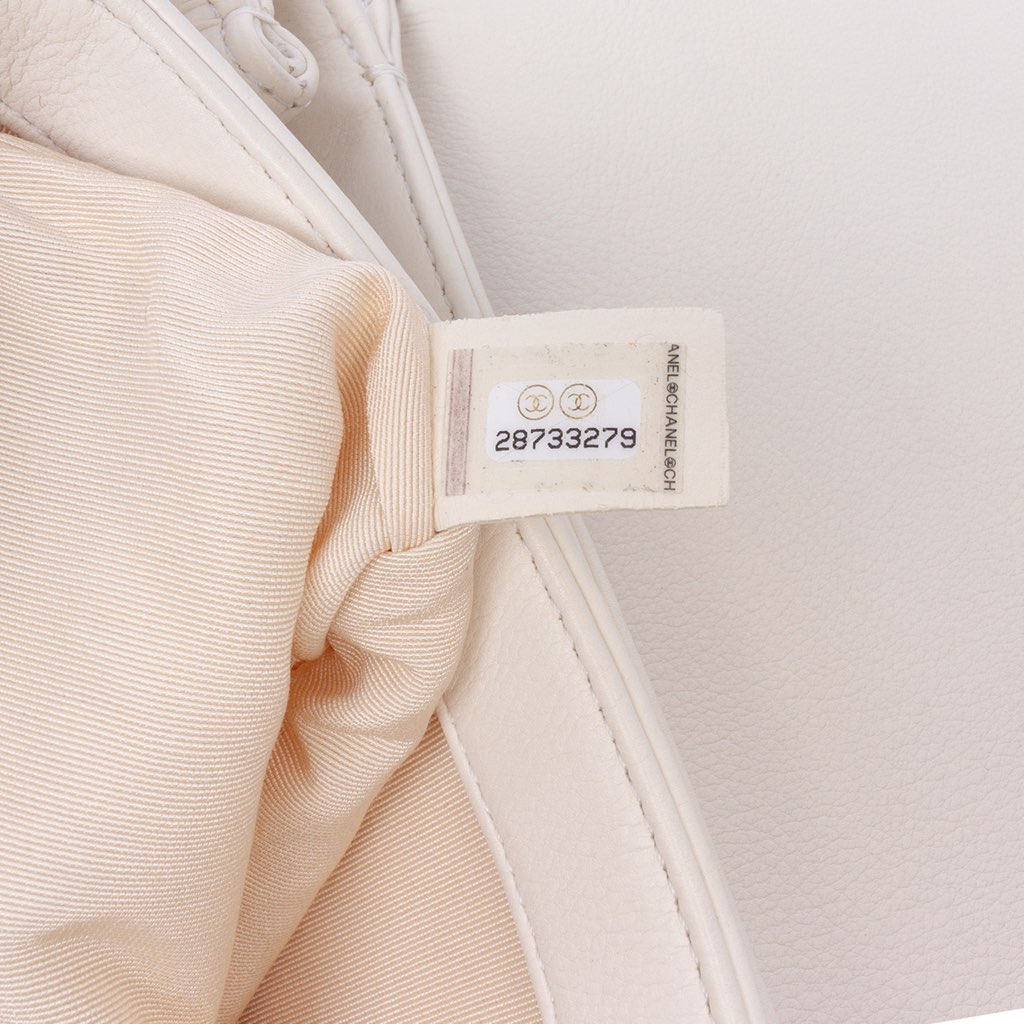 Chanel Quilted Calfskin Pearl CC Accordion Flap - Side view