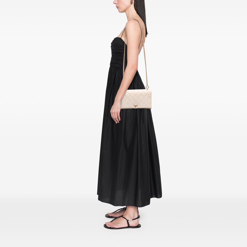 Chanel Quilted Calfskin Pearl CC Accordion Flap - Image 10