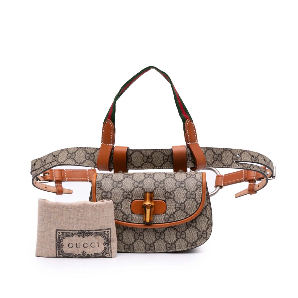 Gucci Mini GG Supreme Web Bamboo 1947 Belt Bag - Image 13