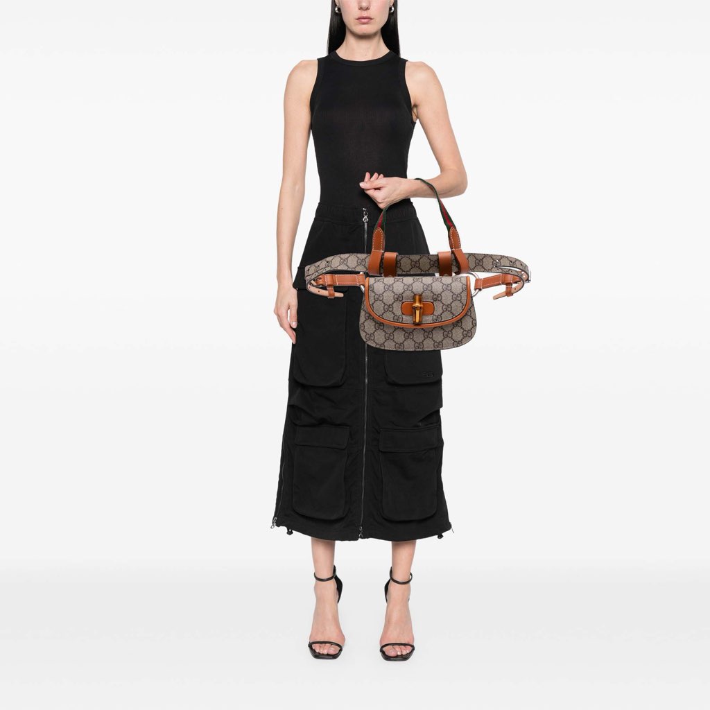 Gucci Mini GG Supreme Web Bamboo 1947 Belt Bag - Image 12
