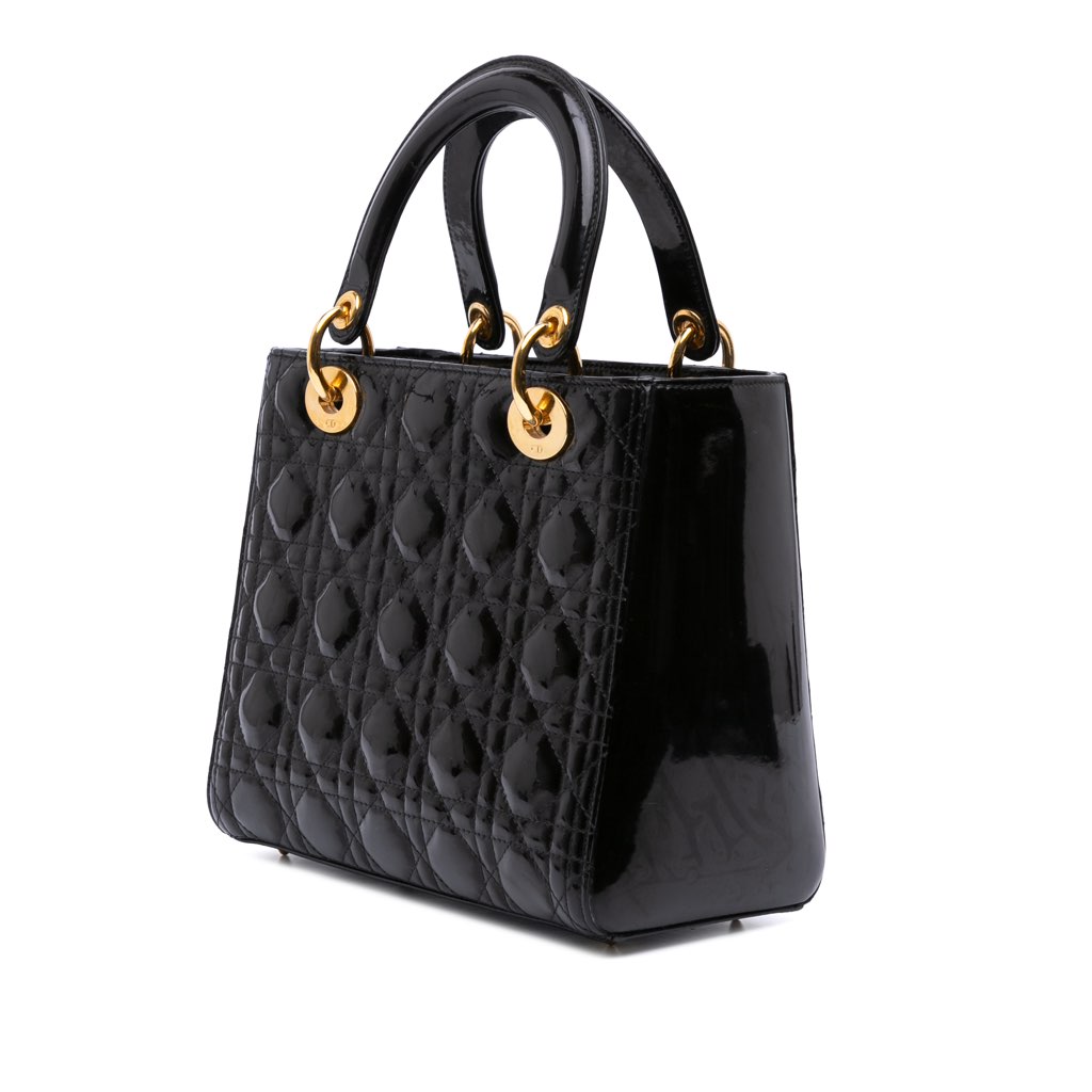 Dior Medium Patent Cannage Lady Dior - 2