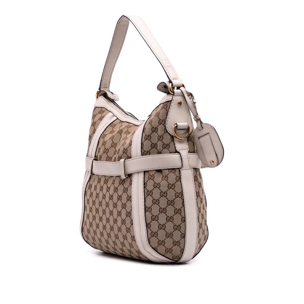 Gucci Medium GG Canvas Running Satchel - Back view