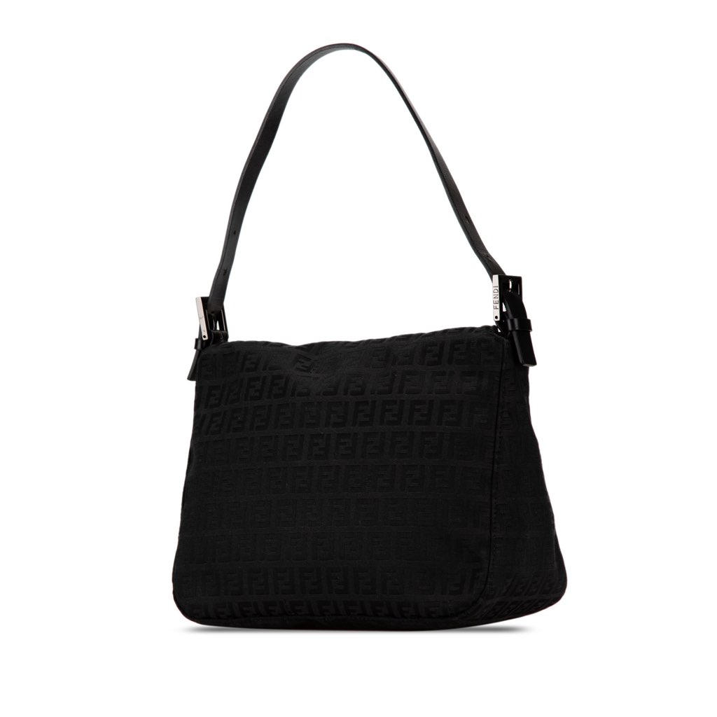Fendi Zucchino Canvas Double Flap Mamma - Back view