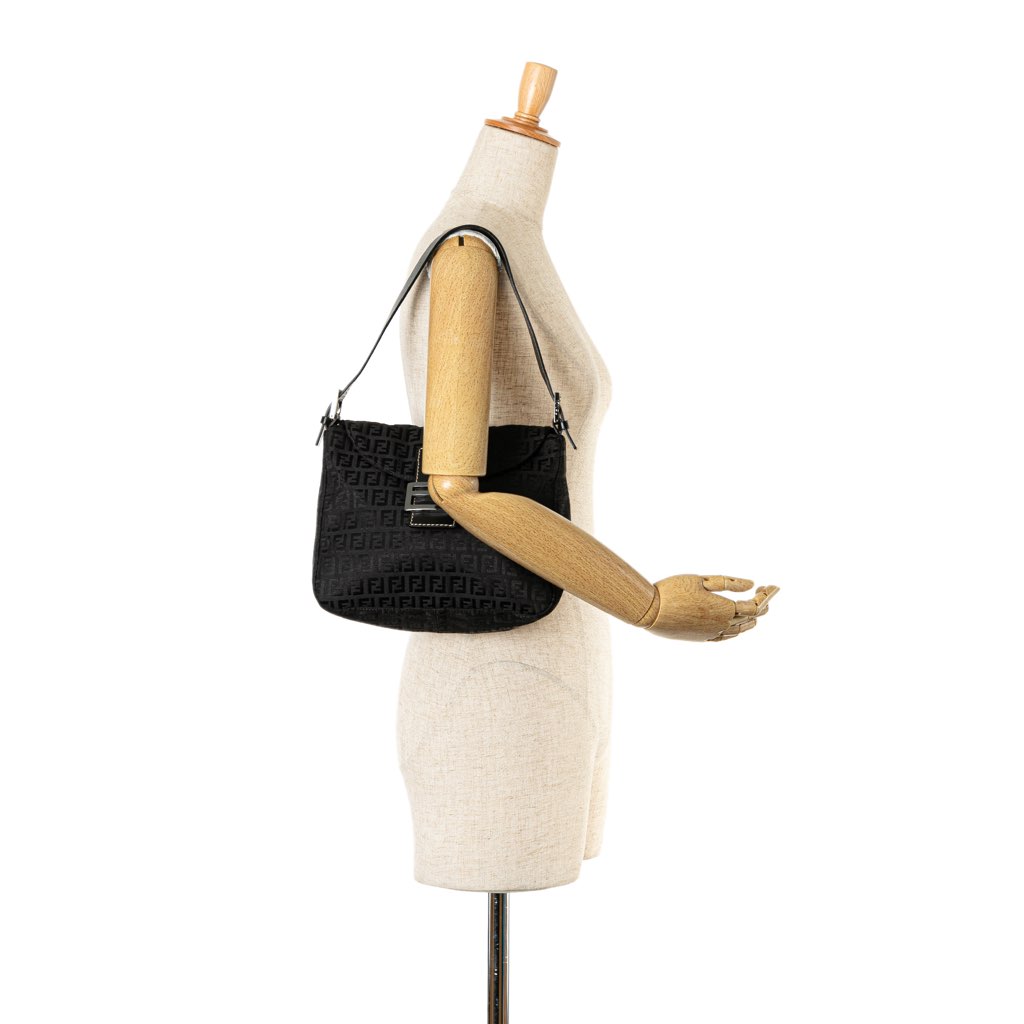 Fendi Zucchino Canvas Double Flap Mamma - Detail 2