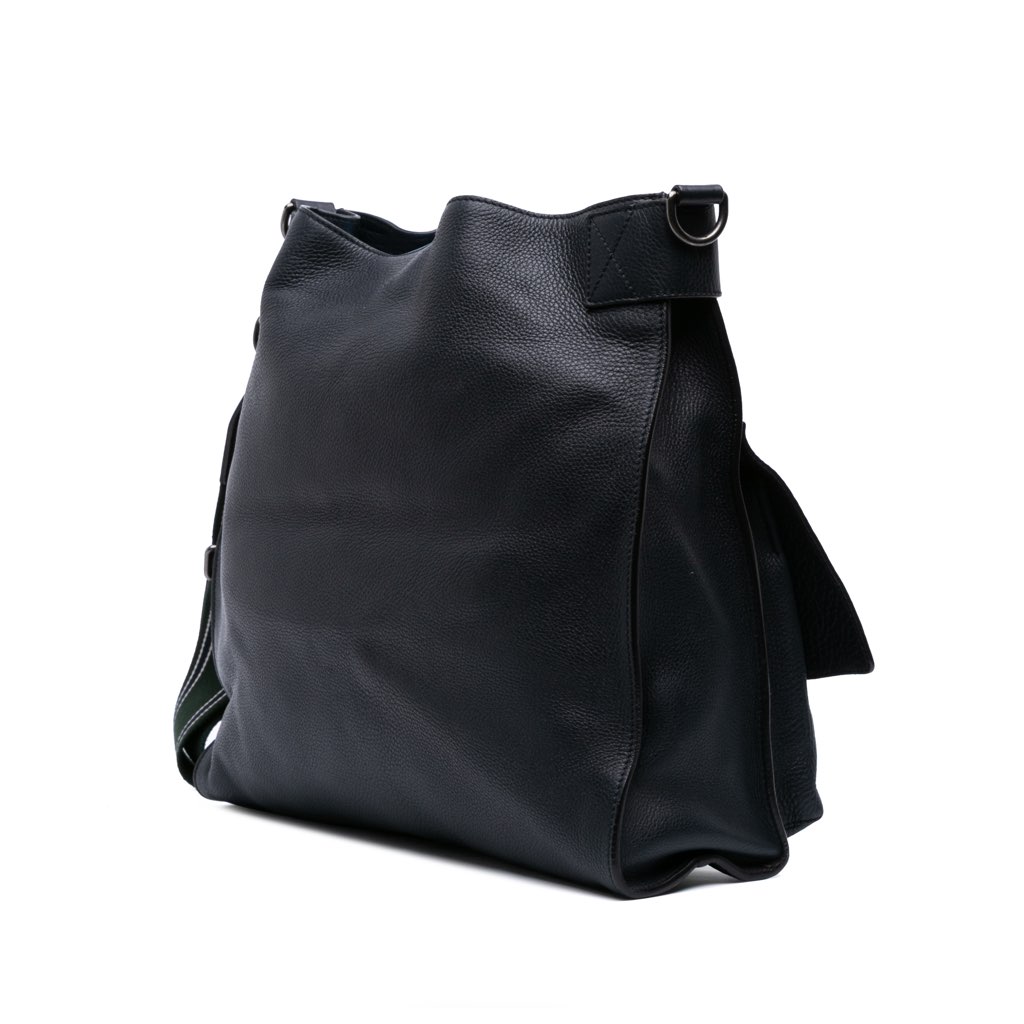 Gucci Large Leather Bamboo Double Pocket Messenger Bag - 2