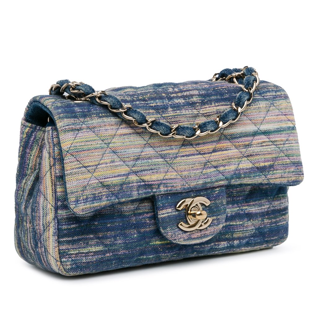 Chanel Mini Rectangular Multicolor Classic Denim Single Flap - 2