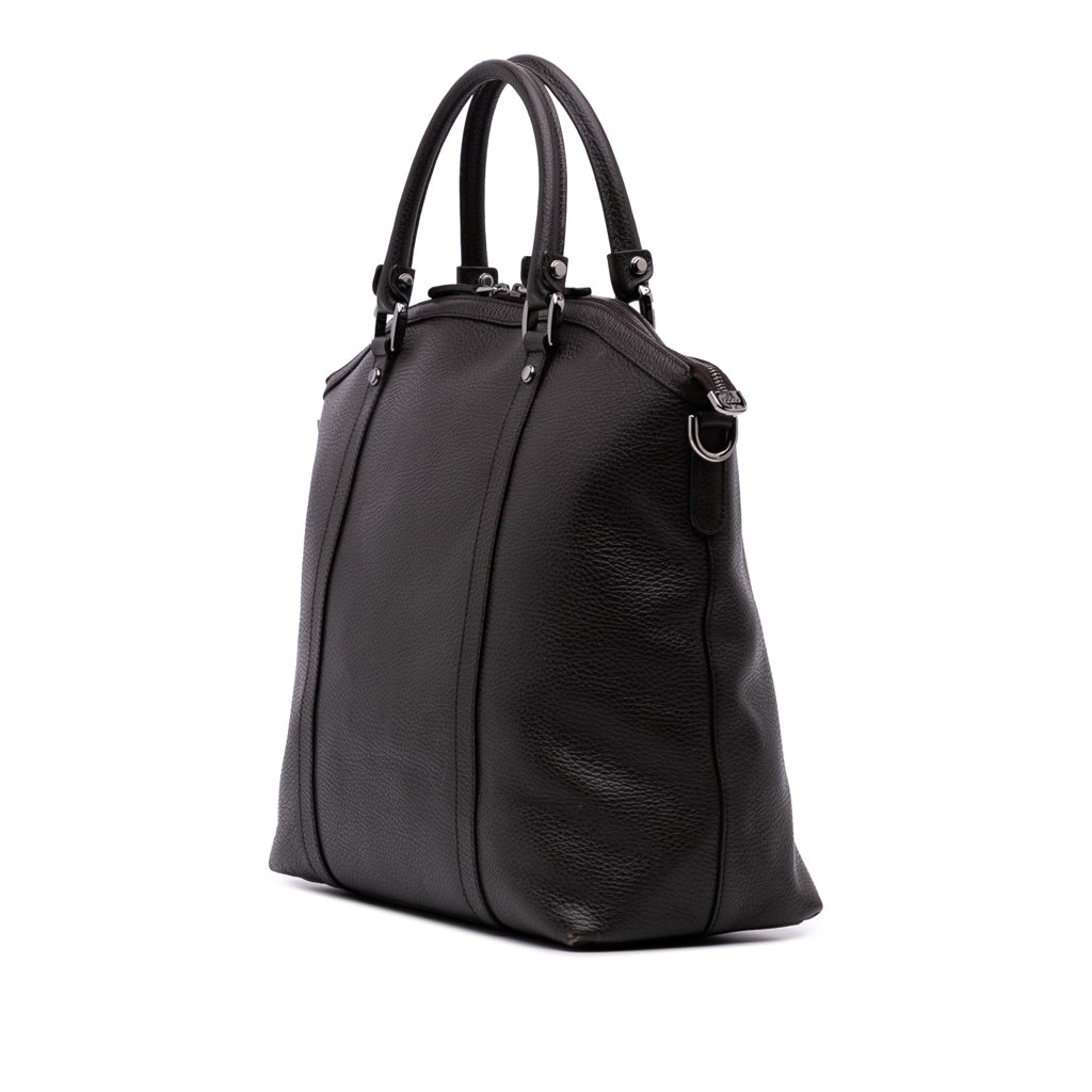 Gucci Large Leather GG Charm Dome Satchel - 2