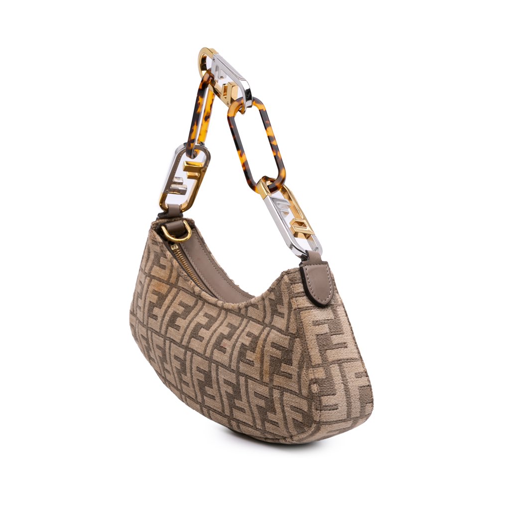 Fendi Zucca Chenille OLock Swing Satchel - Back view
