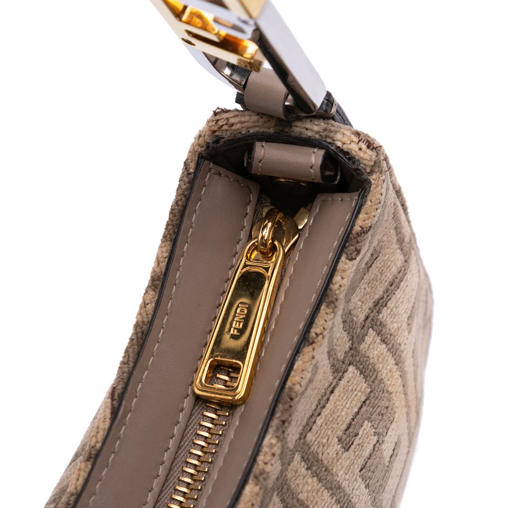 Fendi Zucca Chenille OLock Swing Satchel - Detail 1