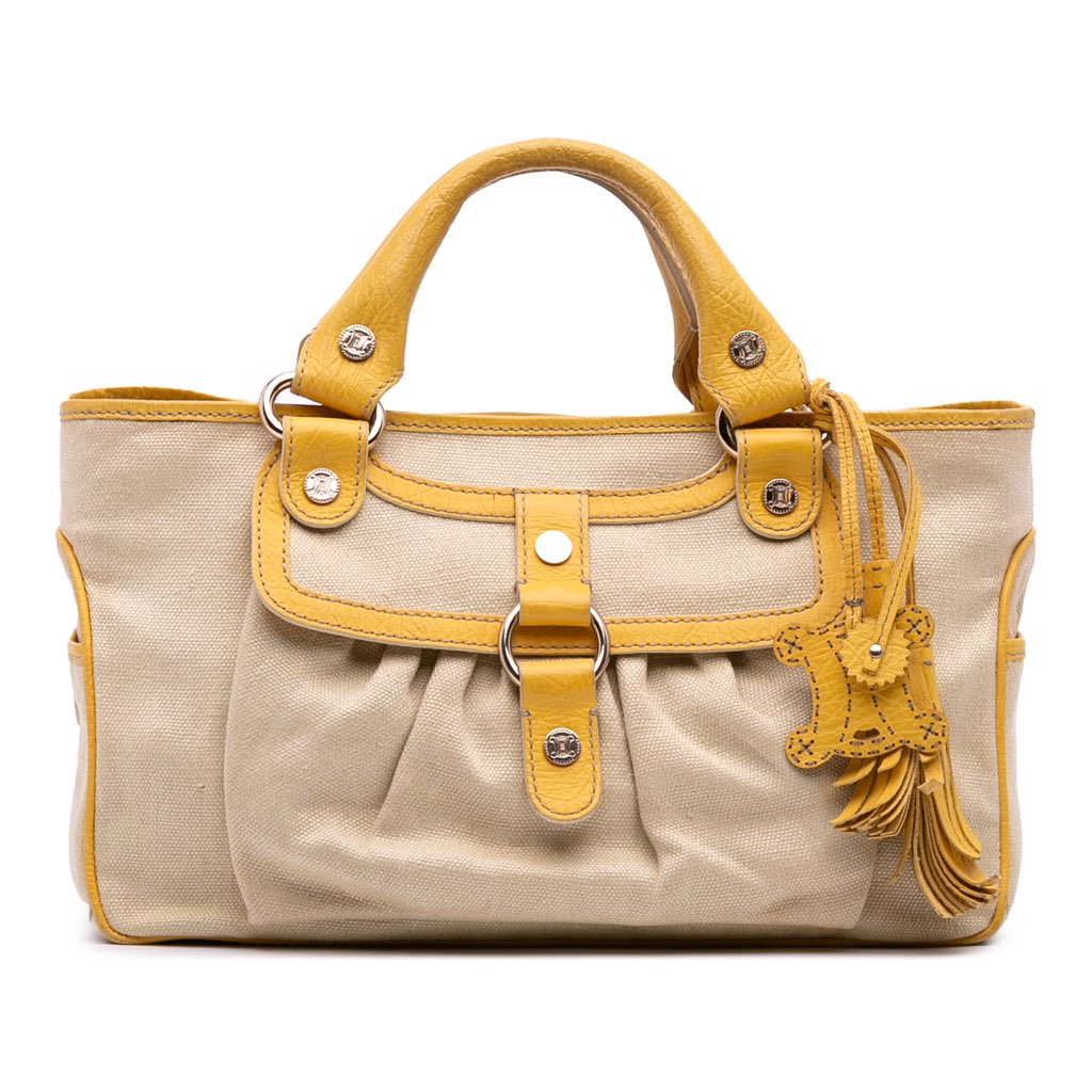 Celine Canvas Boogie Handbag