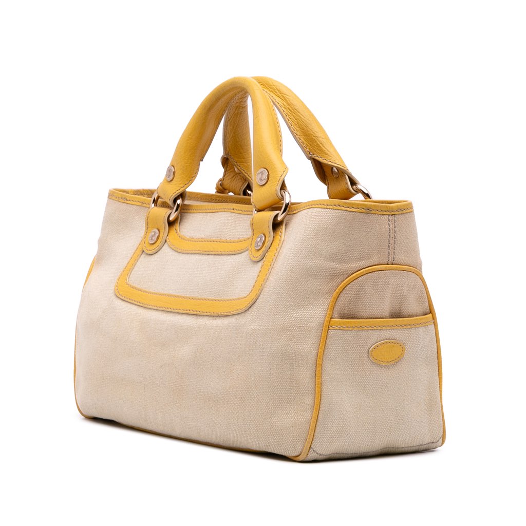 Celine Canvas Boogie Handbag - Back view