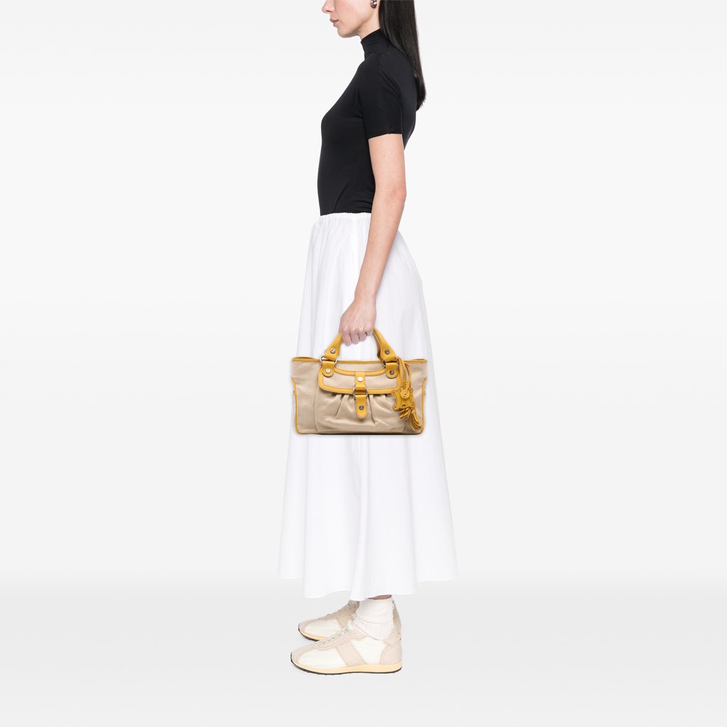 Celine Canvas Boogie Handbag - Image 15