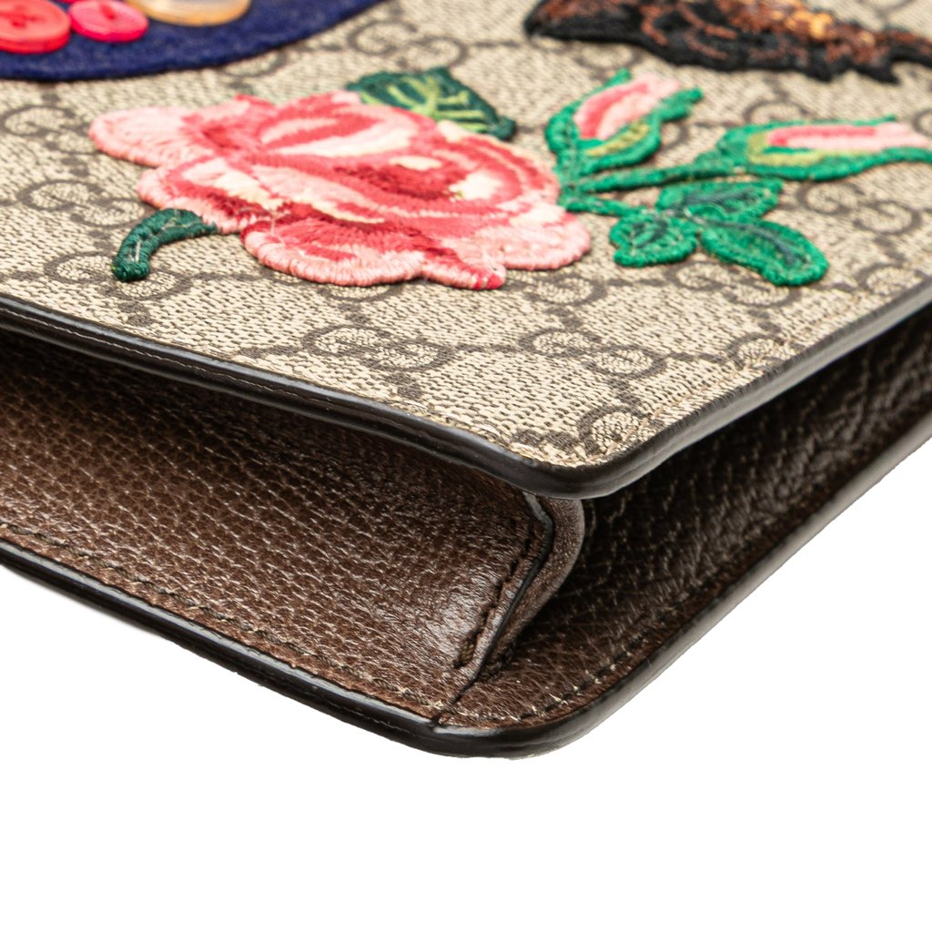 Gucci GG Supreme Web Butterfly Clutch - Image 13