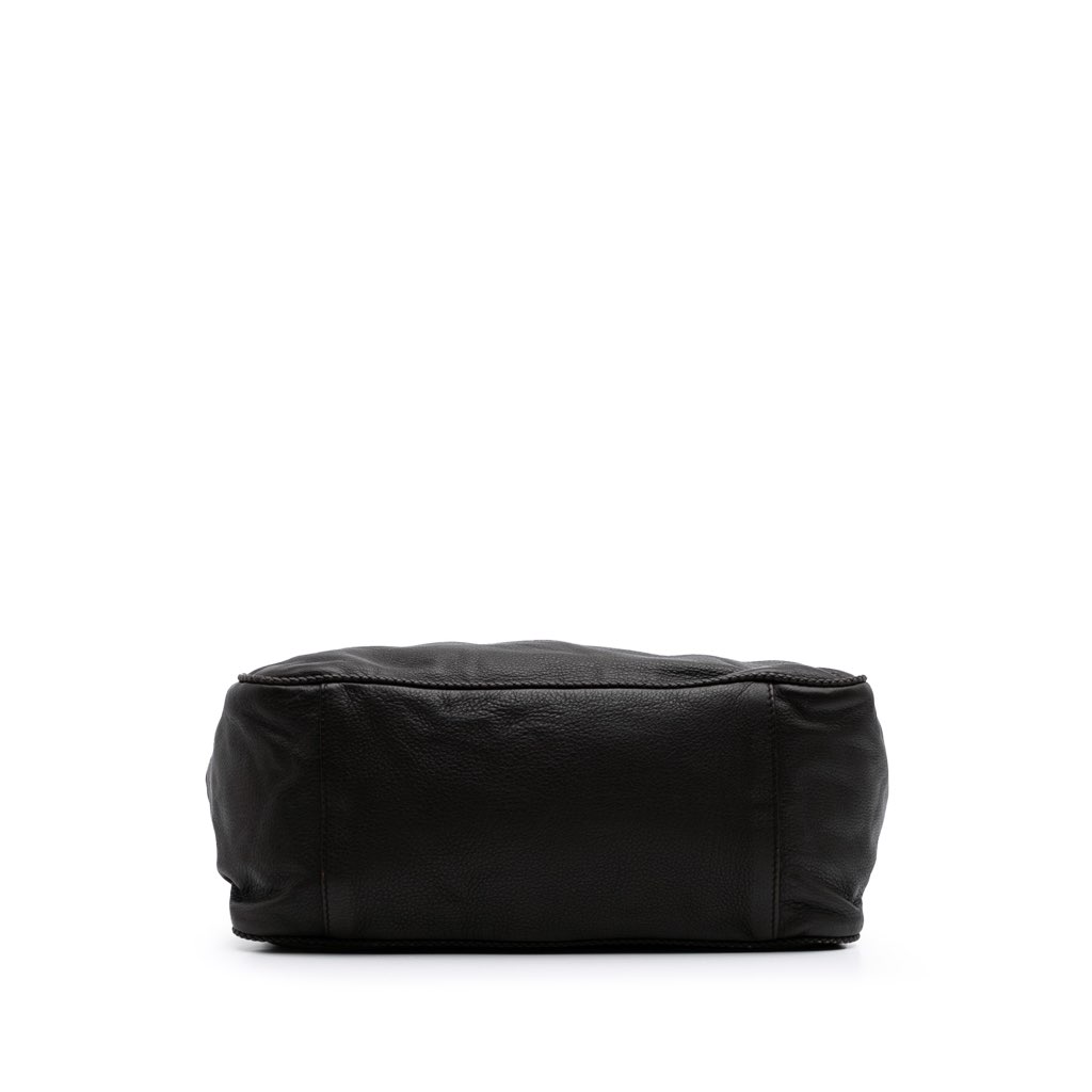 Gucci Large Pebbled Deerskin Bamboo Hip Tote - 3