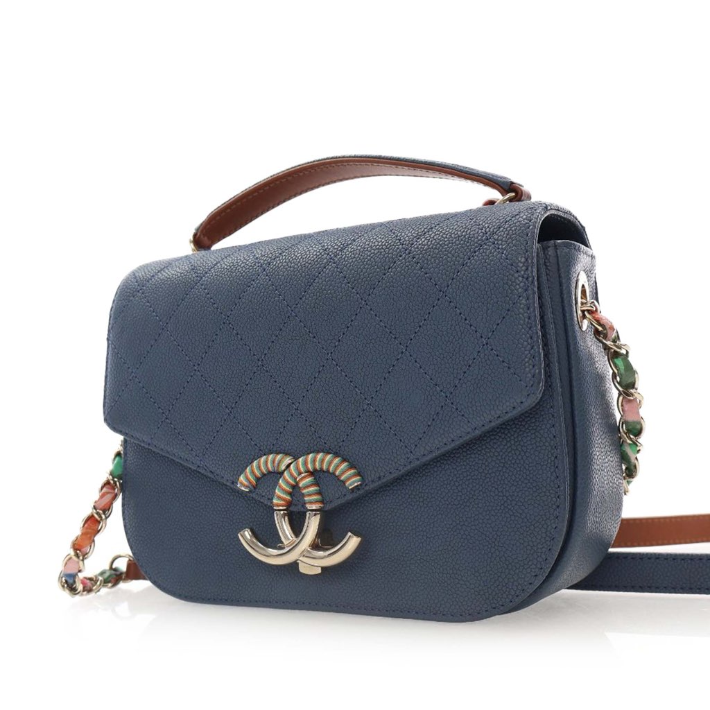 Chanel Small Caviar Paris Cuba Thread Around Flap - 2