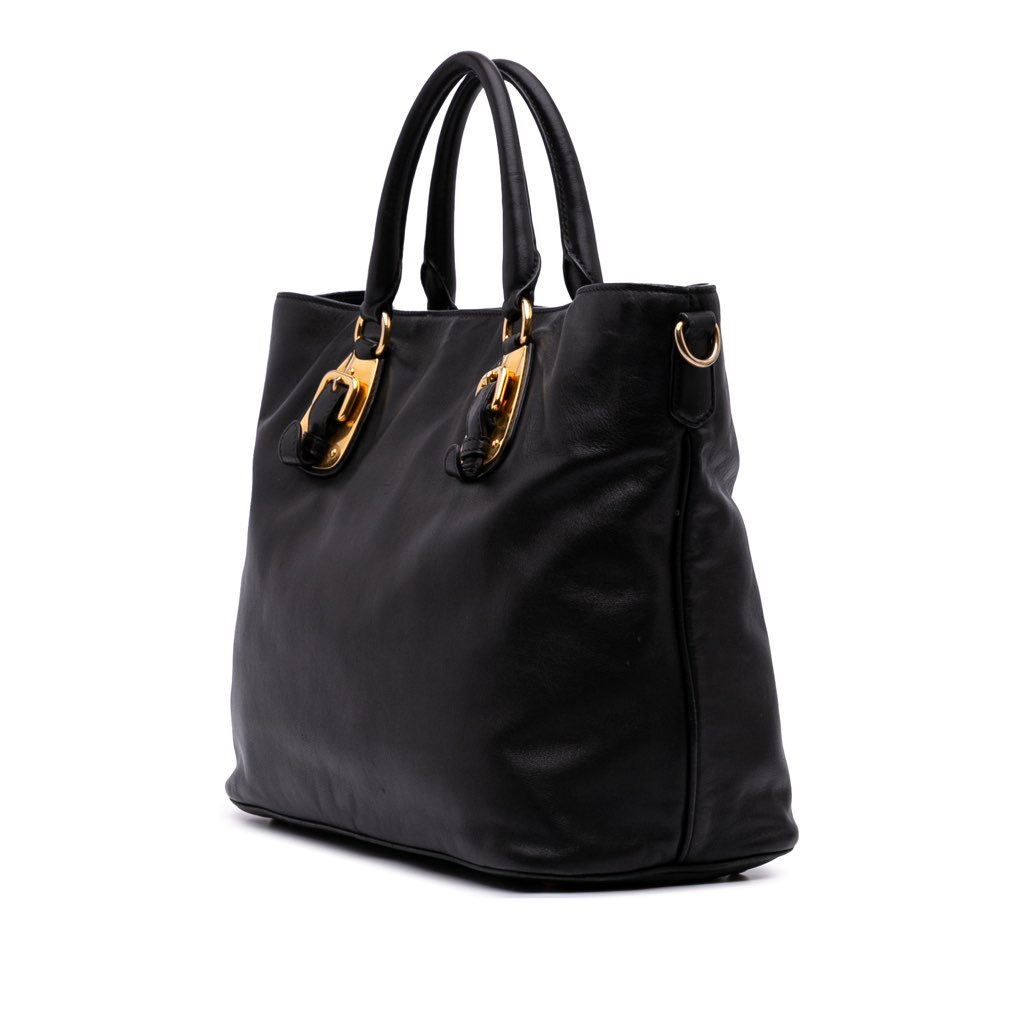 Prada Soft Calf Open Convertible Shopping Tote - 2