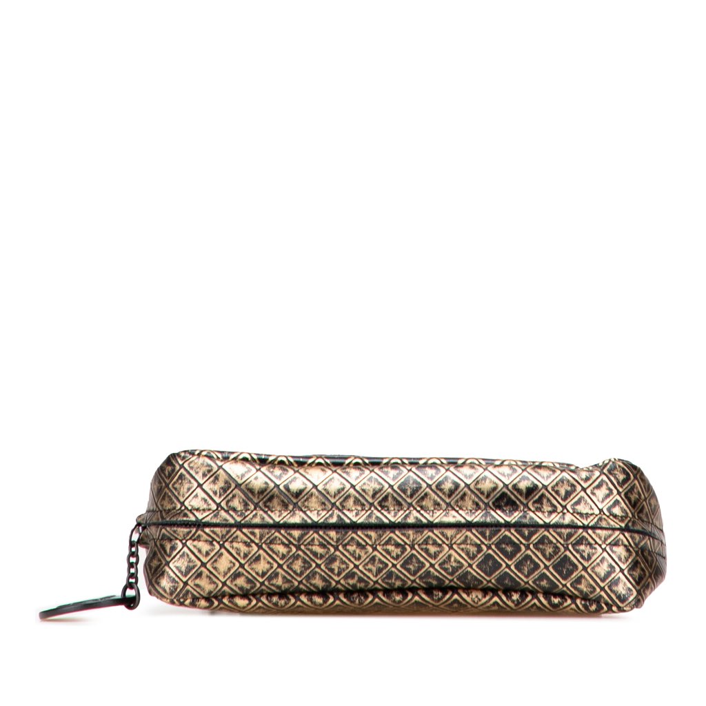 Bottega Veneta Metallic Calfskin Intrecciomirage Chain Flap Crossbody - 3