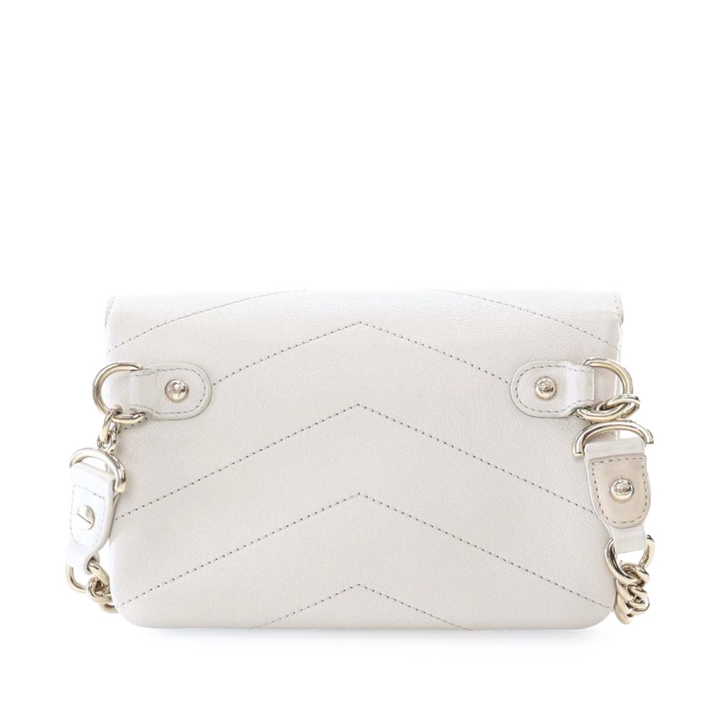 Chanel Quilted Sheepskin Double Chevron Belt Bag - 3