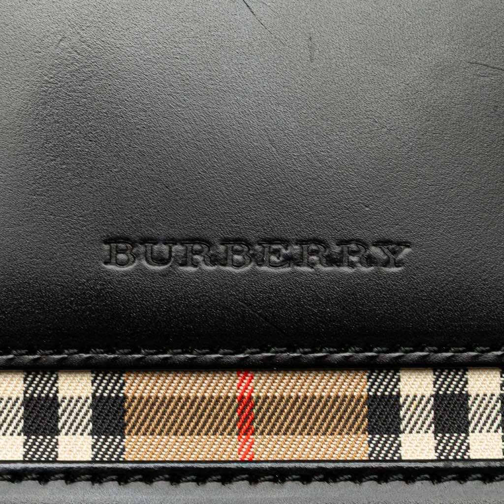 Burberry House Check Trimmed Leather Shoulder Bag - 5