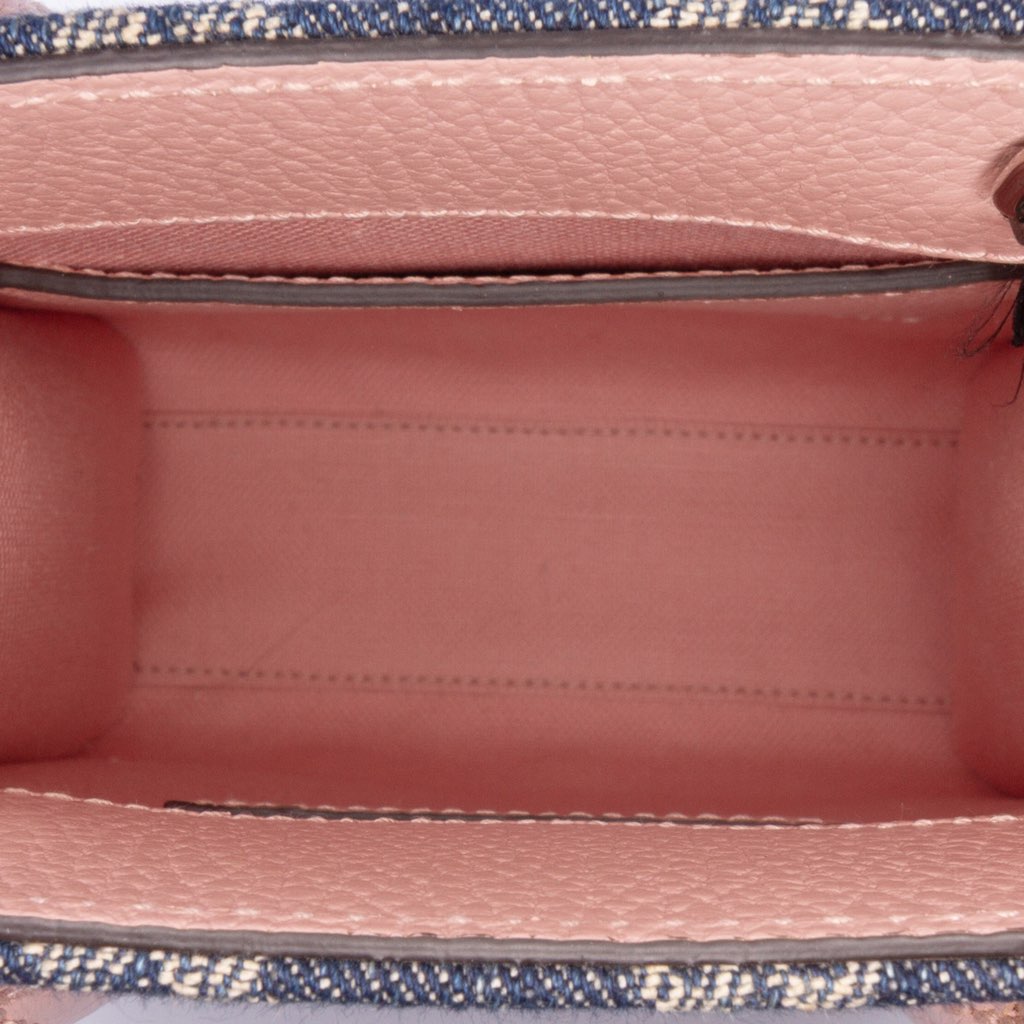 Gucci Mini GG Denim Interlocking G Flowers Tote - 4