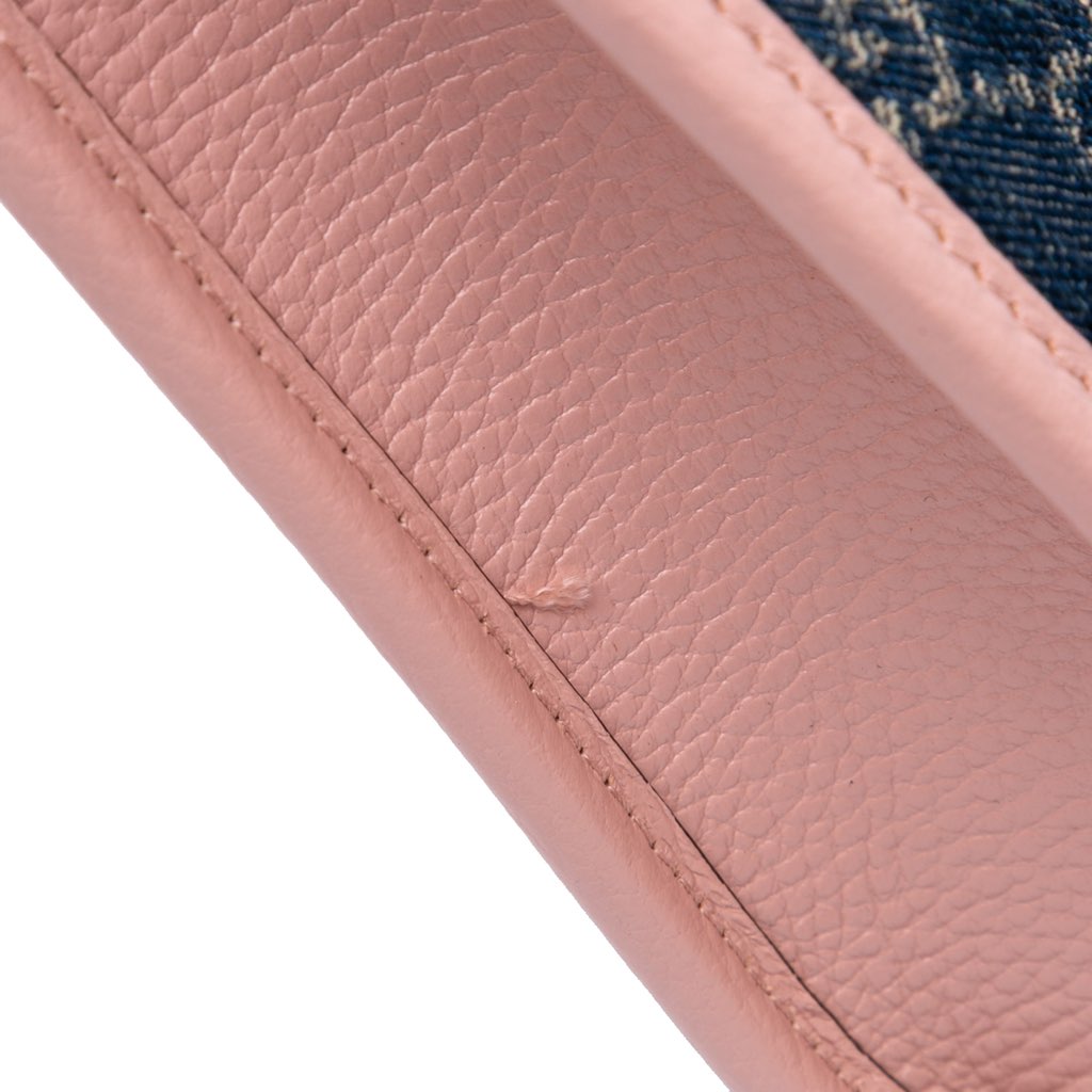 Gucci Mini GG Denim Interlocking G Flowers Tote - Image 10