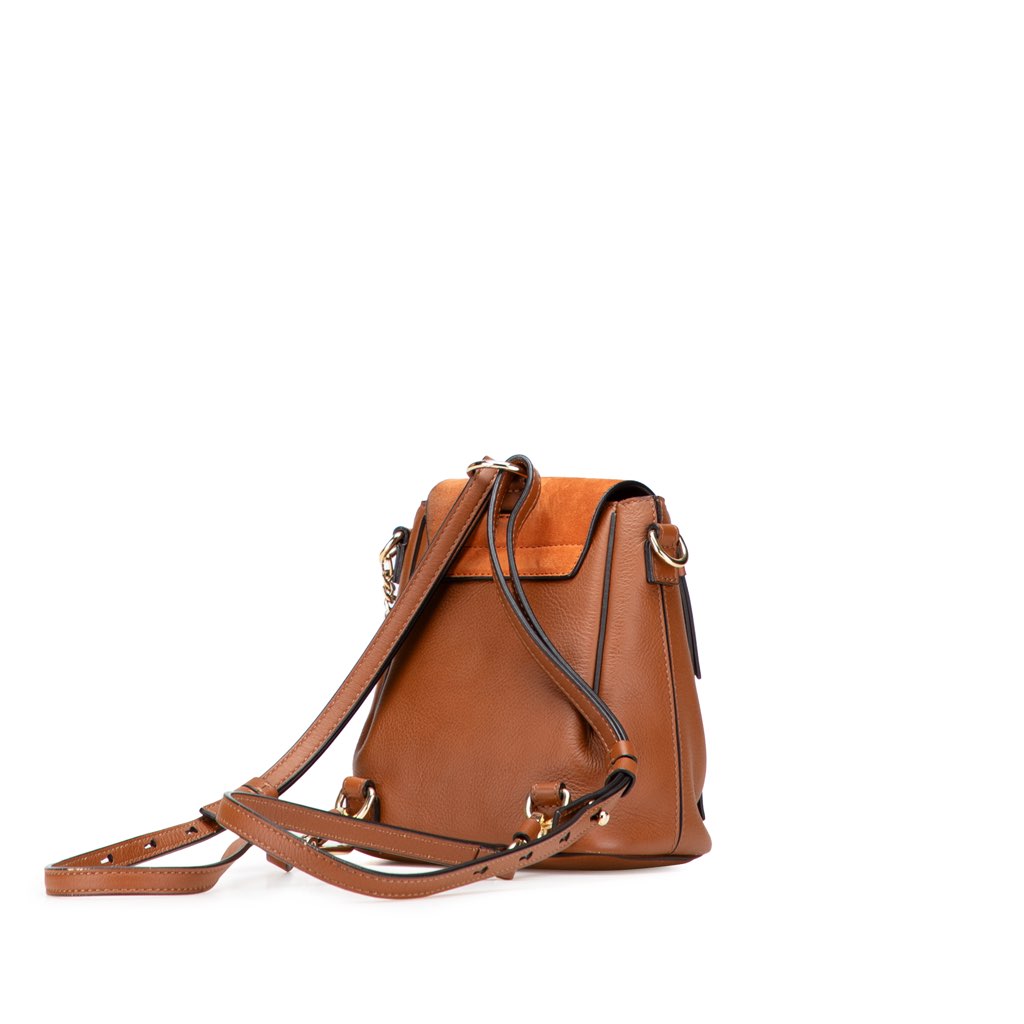Chloé Mini Calfskin and Suede Faye Backpack - 2