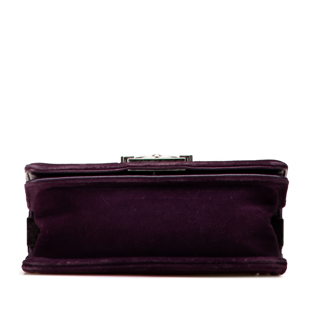 Chanel Small Quilted Velvet Boy Flap - 3
