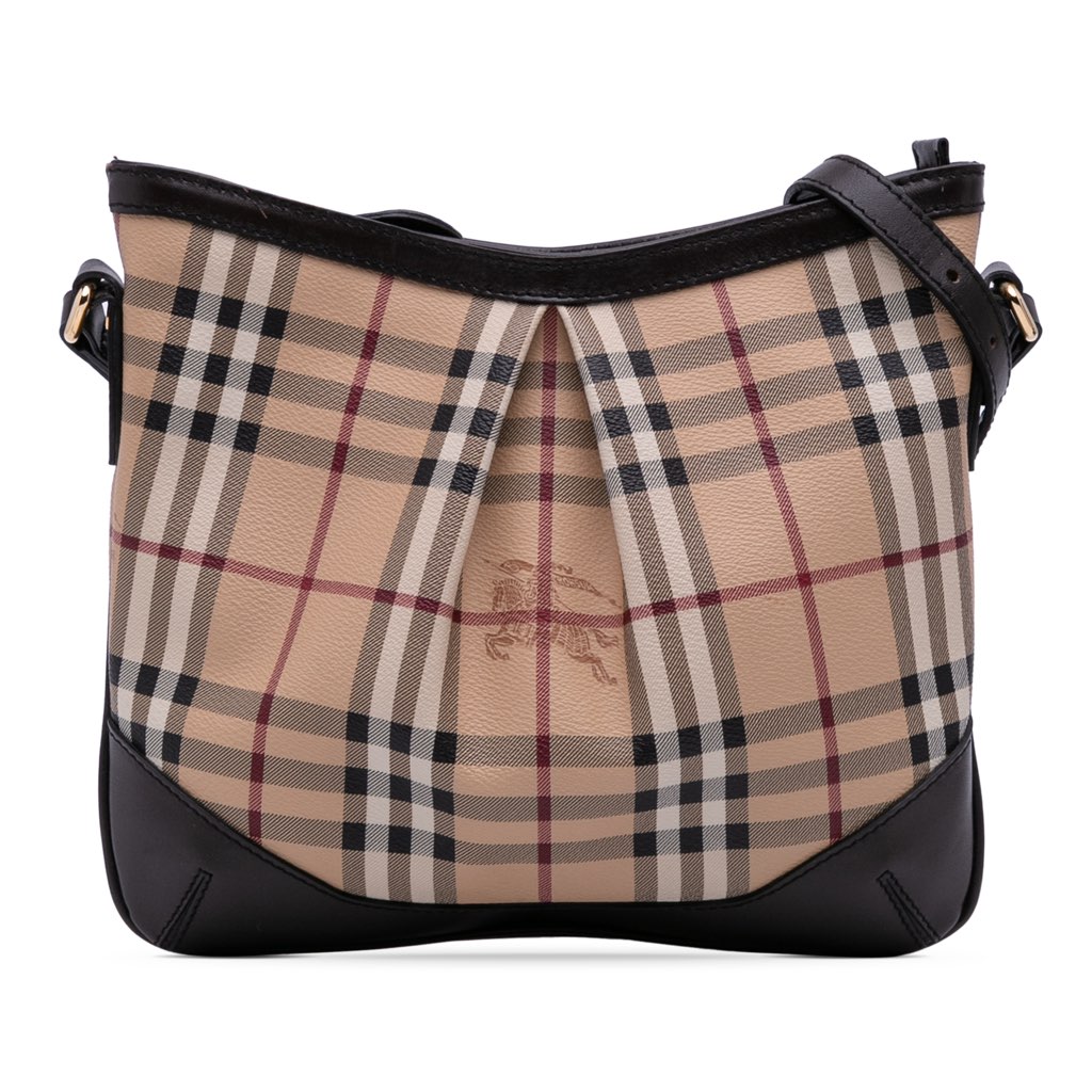 Burberry Medium Haymarket Check Coated Canvas Hartham Crossbody