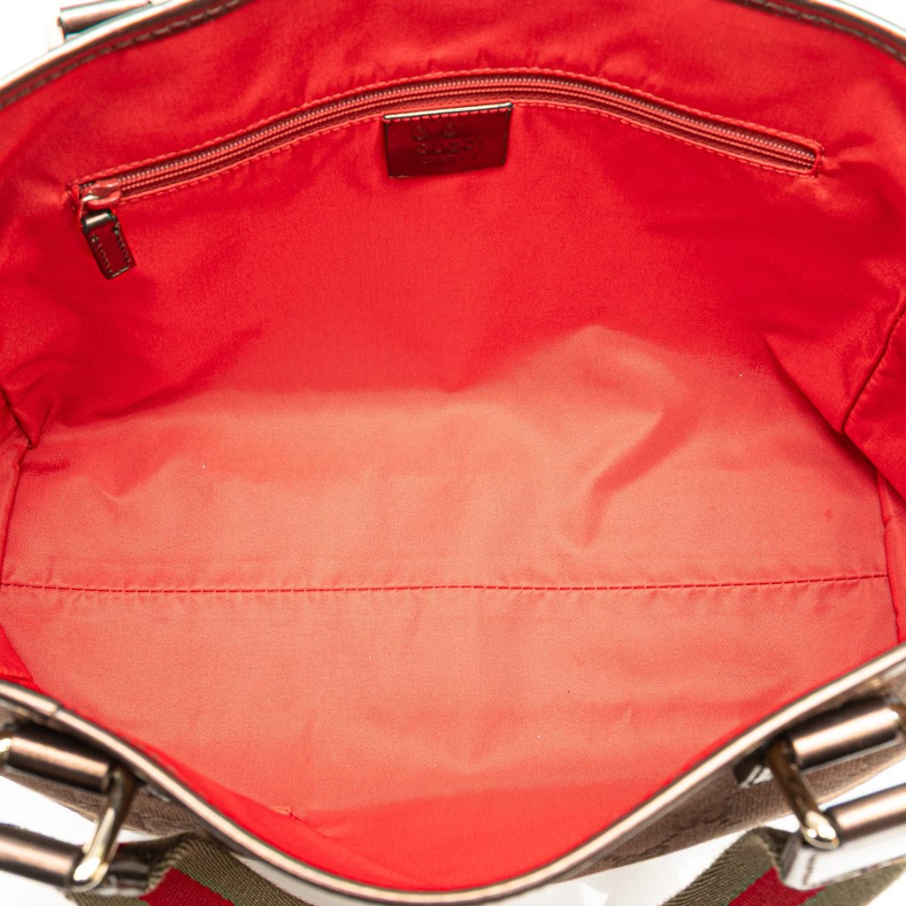 Gucci GG Canvas Web Tote - 4