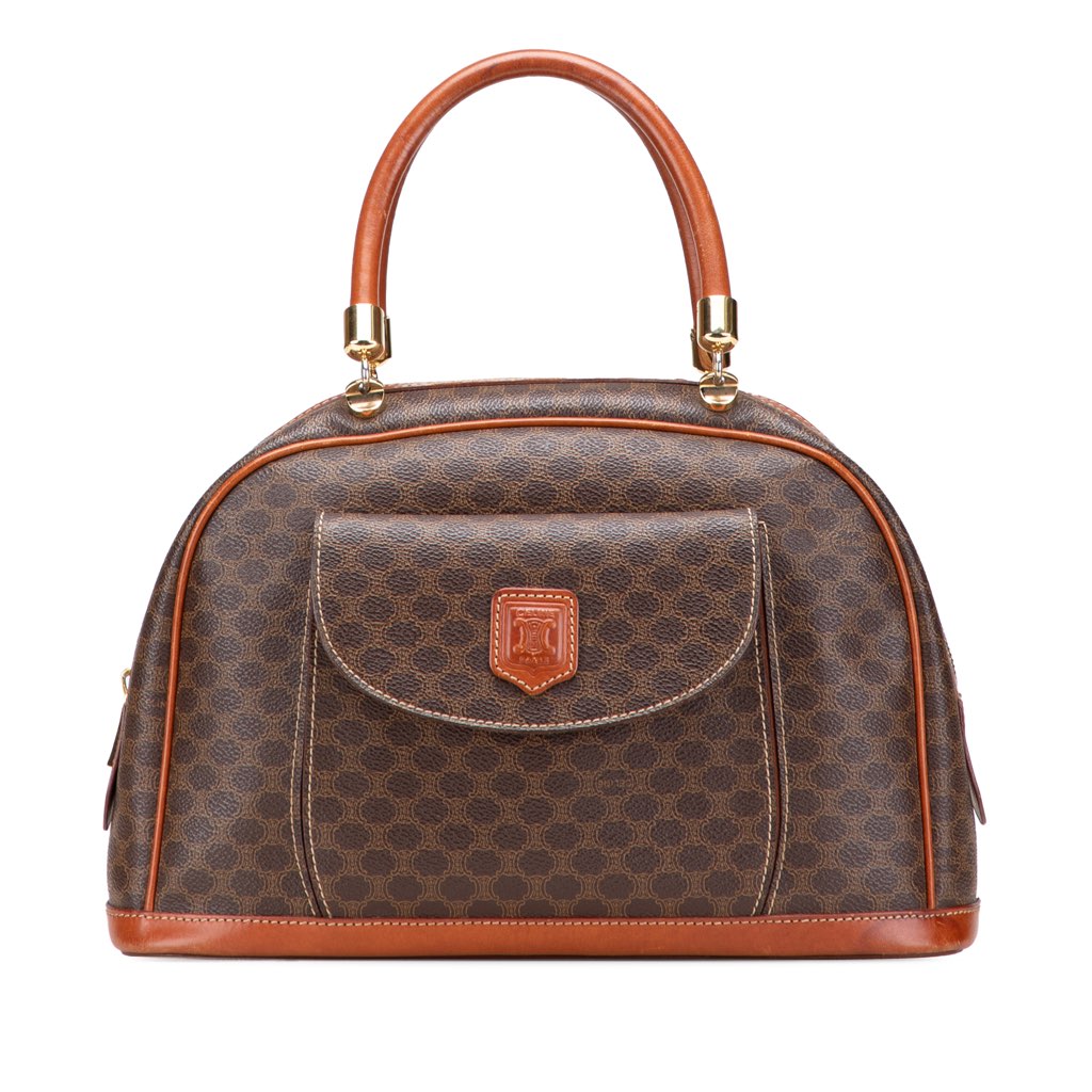 Celine Macadam Coated Canvas Handbag