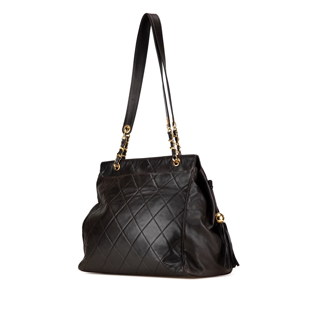 Chanel Quilted Lambskin Tassel Chain Shoulder Bag - 2