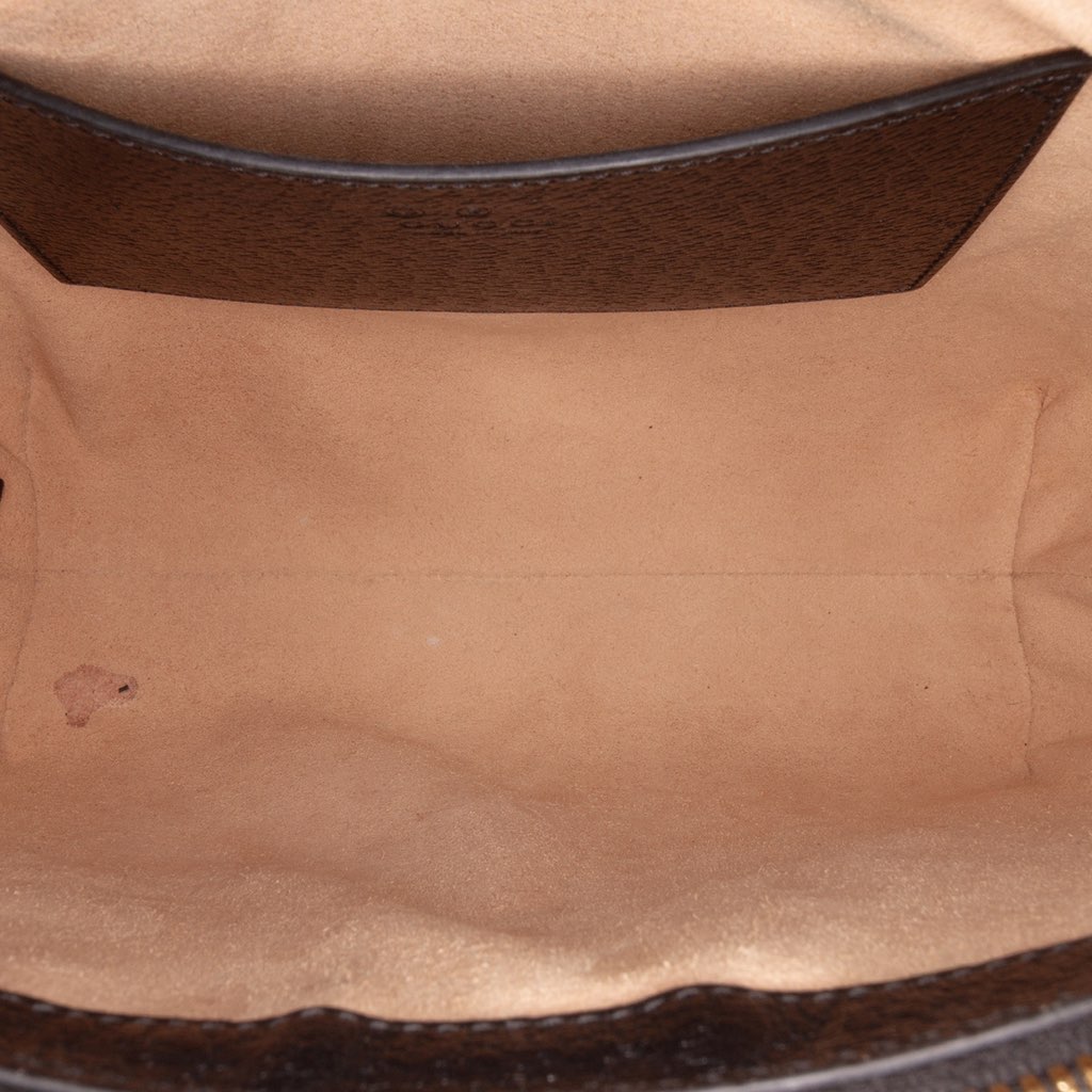 Gucci Small Leather Web Ophidia Satchel - 4