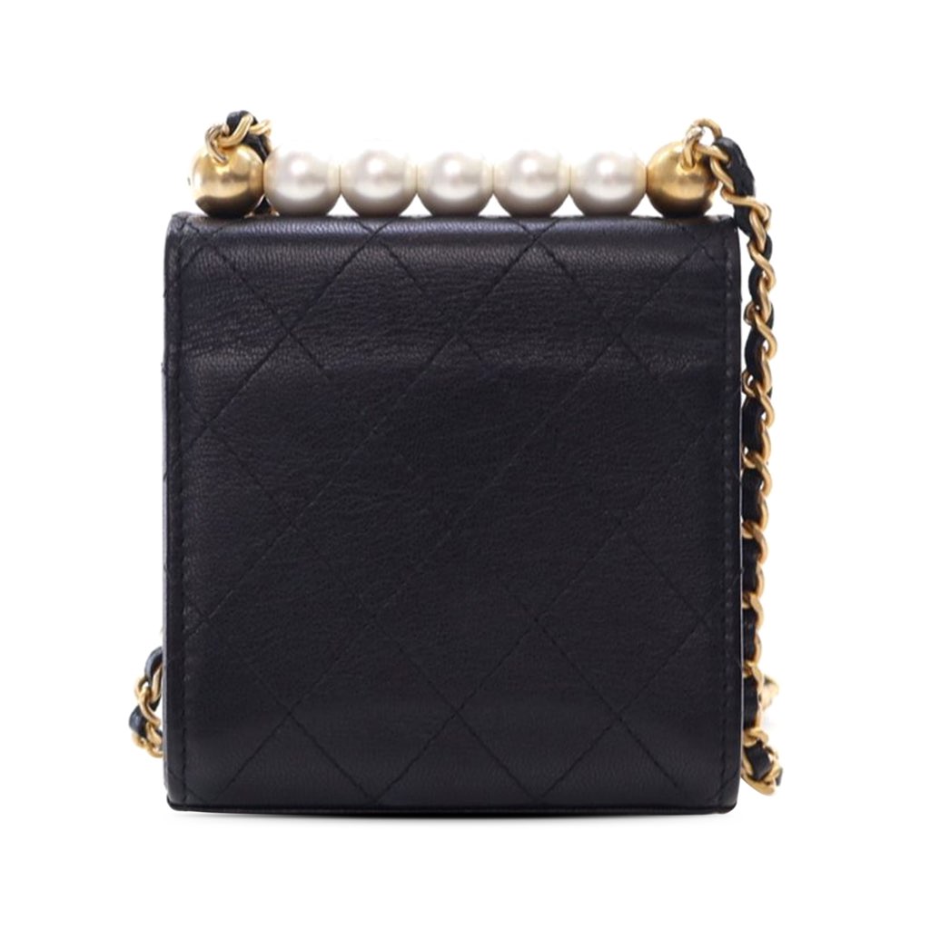 Chanel Mini Goatskin Chic Pearls Clutch On Chain - 2