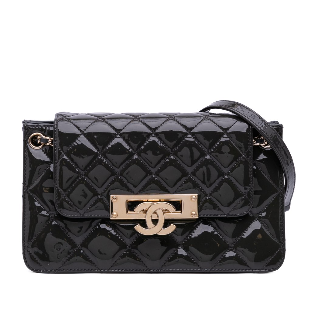 Chanel Quilted Patent Golden Class Accordion Flap