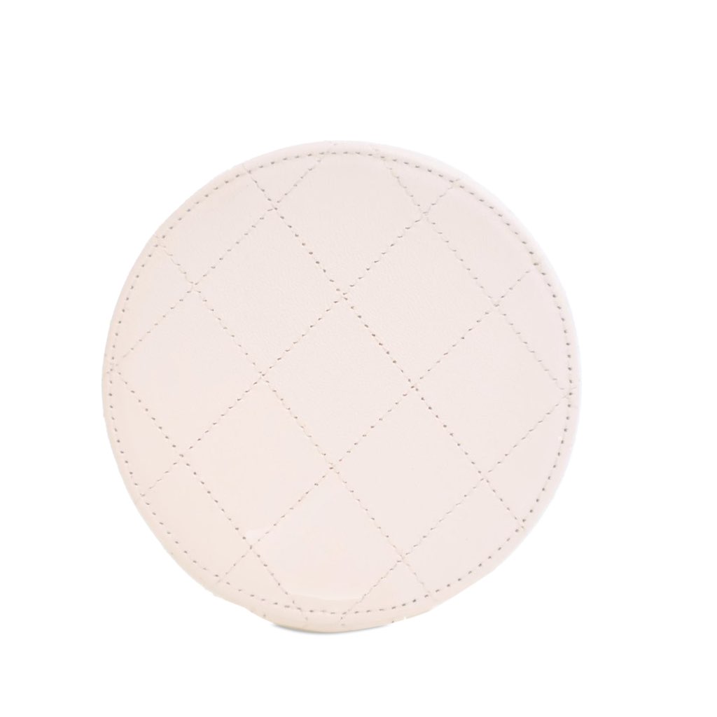 Chanel CC Lambskin Round Vanity Case - 4