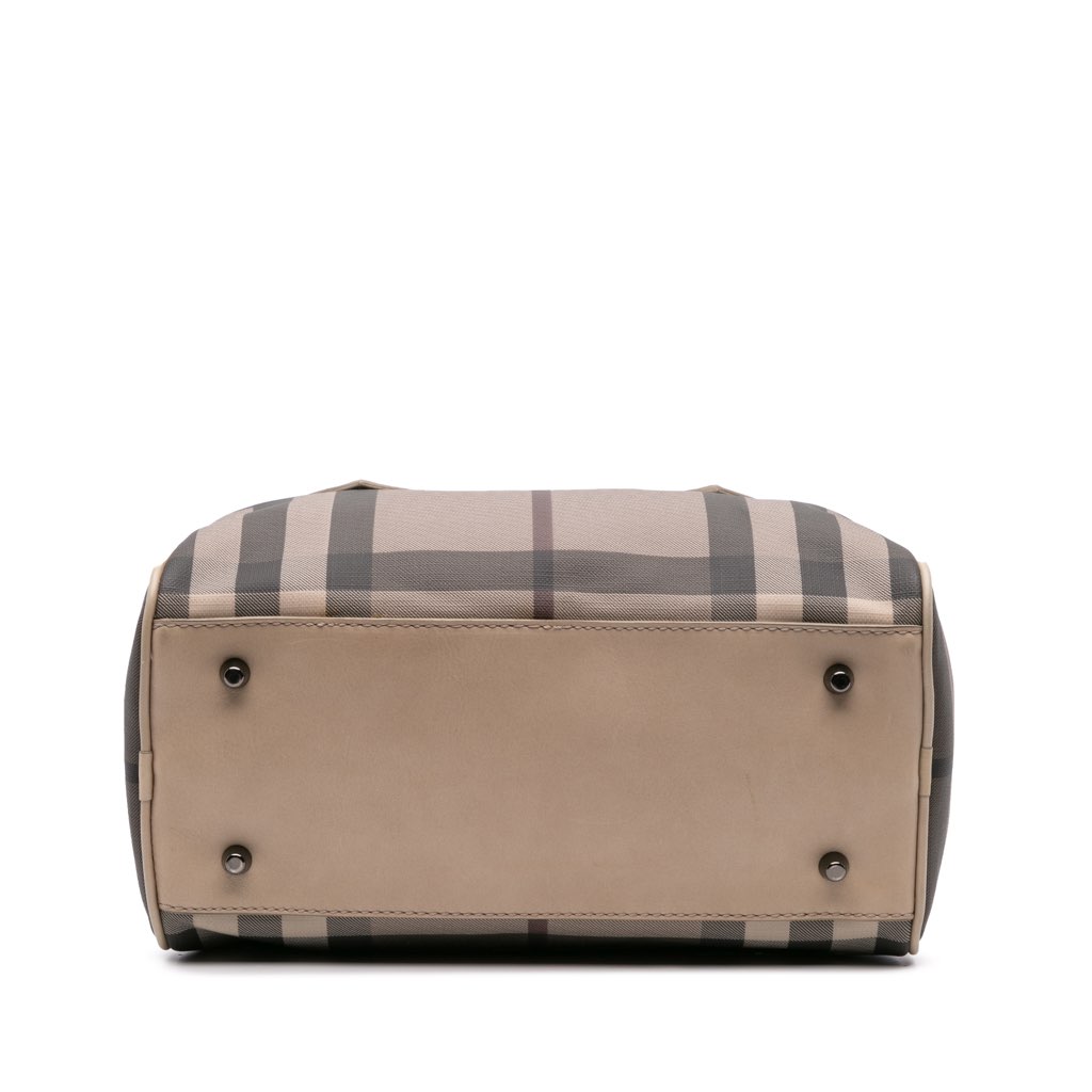 Burberry Smoke Check Coated Canvas Chester Boston Bag - Image 6