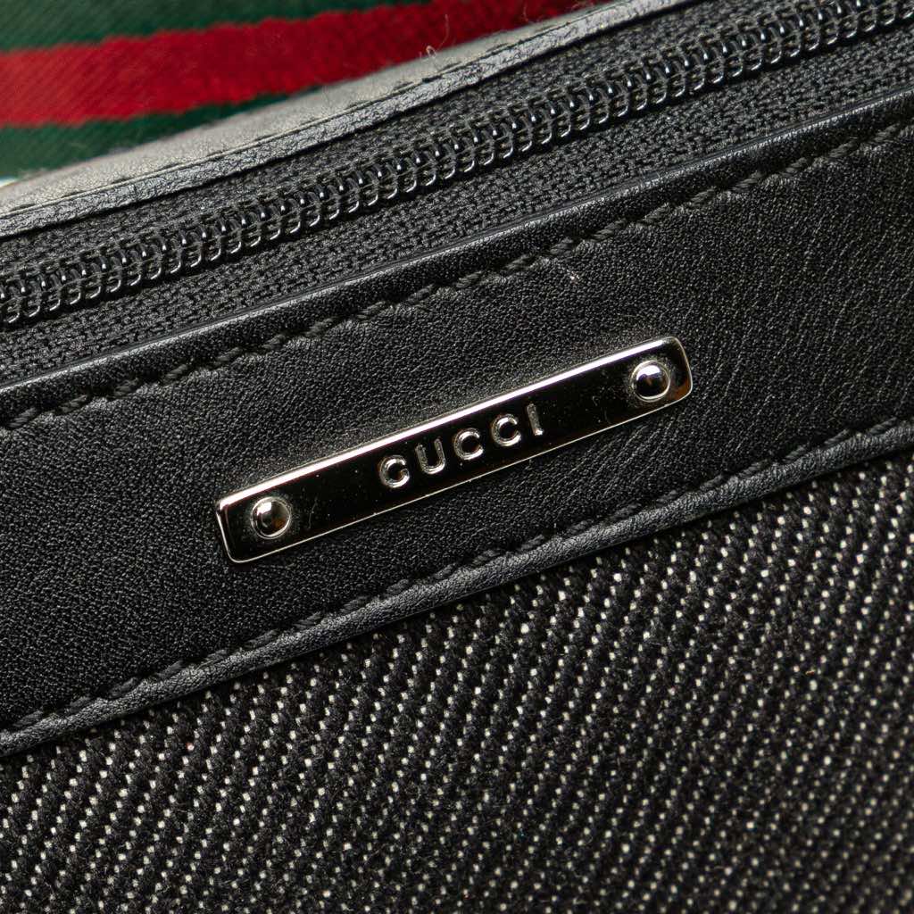 Gucci Denim Web Shoulder Bag - Detail 2